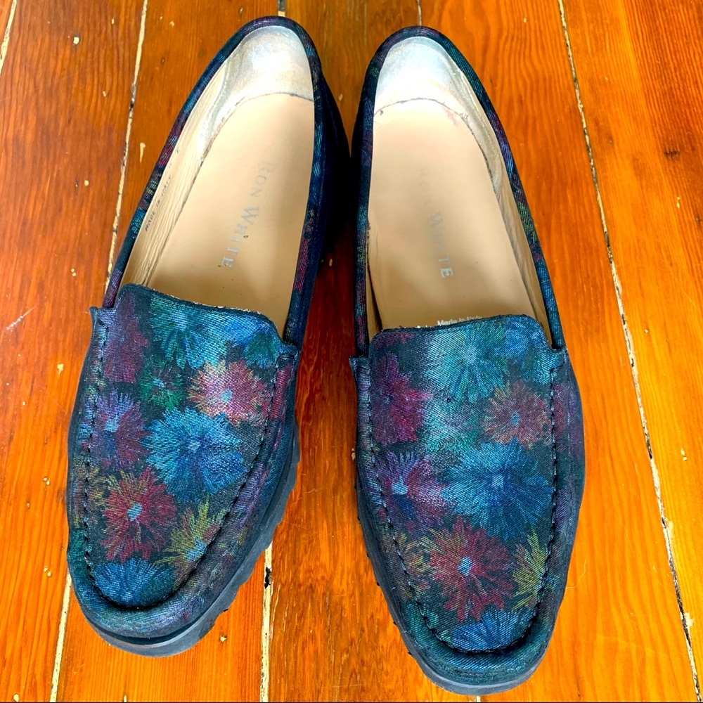 Ron White floral loafers size 40